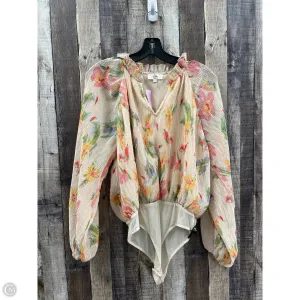 long sleeve bodysuit Bodysuit By Entro In Multi-colored, Size: S