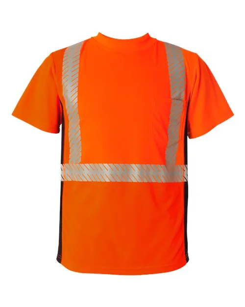 Kishigo 9114-9115 Premium Black Series Breathable Tape Class 2 T-Shirt Chic Casual Wear Sporty and Stylish