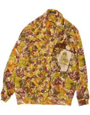 Chic Ensemble VINTAGE Womens Shirt EU 42/46 Large Multicoloured Geometric Polyester
