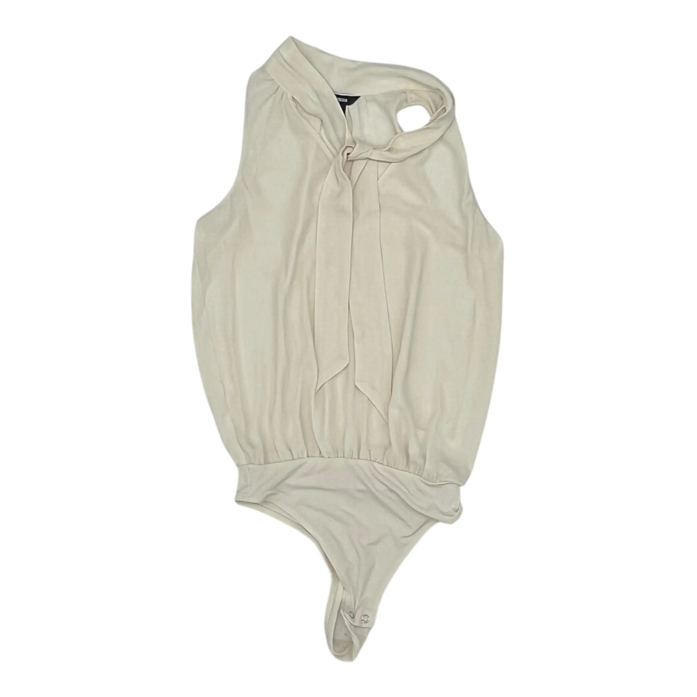 cotton bodysuit BODYSUIT by EXPRESS in CREAM, Size:XS