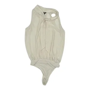 cotton bodysuit BODYSUIT by EXPRESS in CREAM, Size:XS