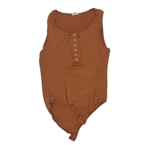 Bodysuit By Pol In Orange, Size:L bodysuit with shorts