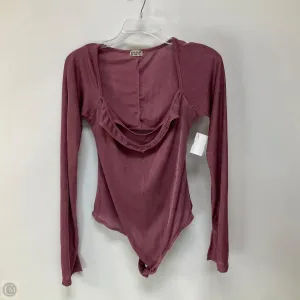 cozy bodysuit pajama bodysuit Bodysuit By Free People In Pink, Size: M