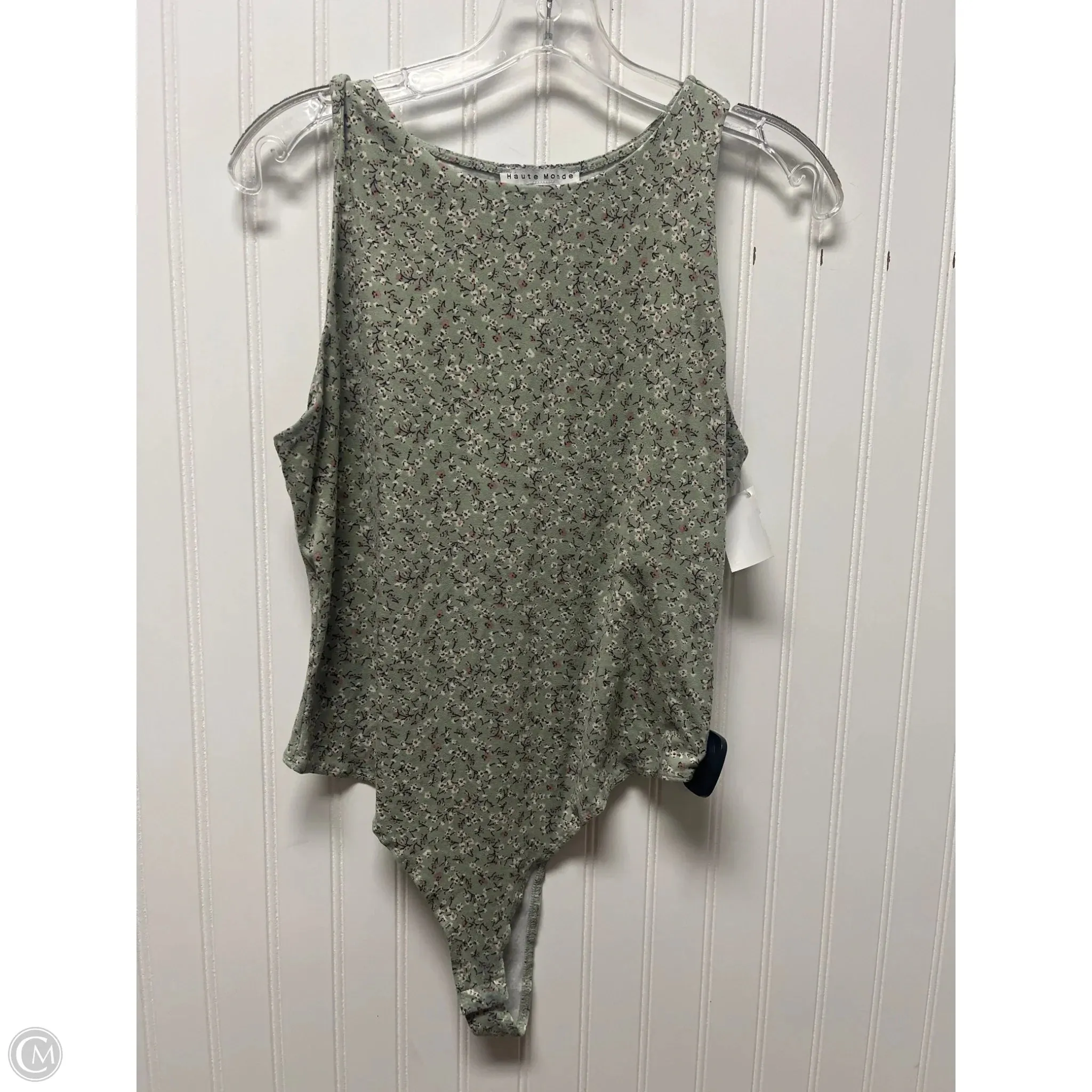 Bodysuit By Haute Monde In Green, Size: L turtleneck bodysuit