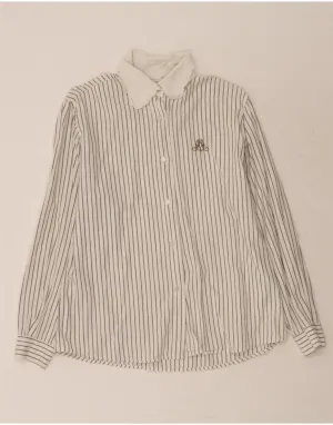 Seasonal Fashion Tall Option BENETTON Womens Shirt UK 18 XL White Striped