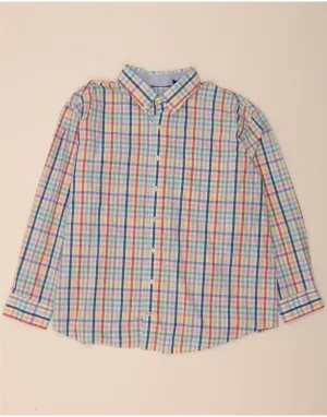 V-neck style Exclusive Collection IZOD Mens Shirt 3XL Multicoloured Check Cotton