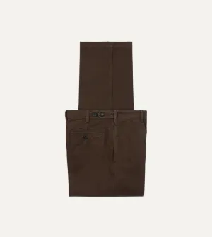 Timeless Layer Sleek Tailoring Wear Cocoa Heavy Cotton Twill Games Trousers