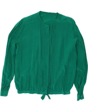 Loose style VINTAGE Womens Shirt Blouse UK 16 Large Green