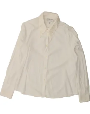 Comfort Stretch SPORTSTAFF Womens Shirt UK 16 Large White Paisley Viscose