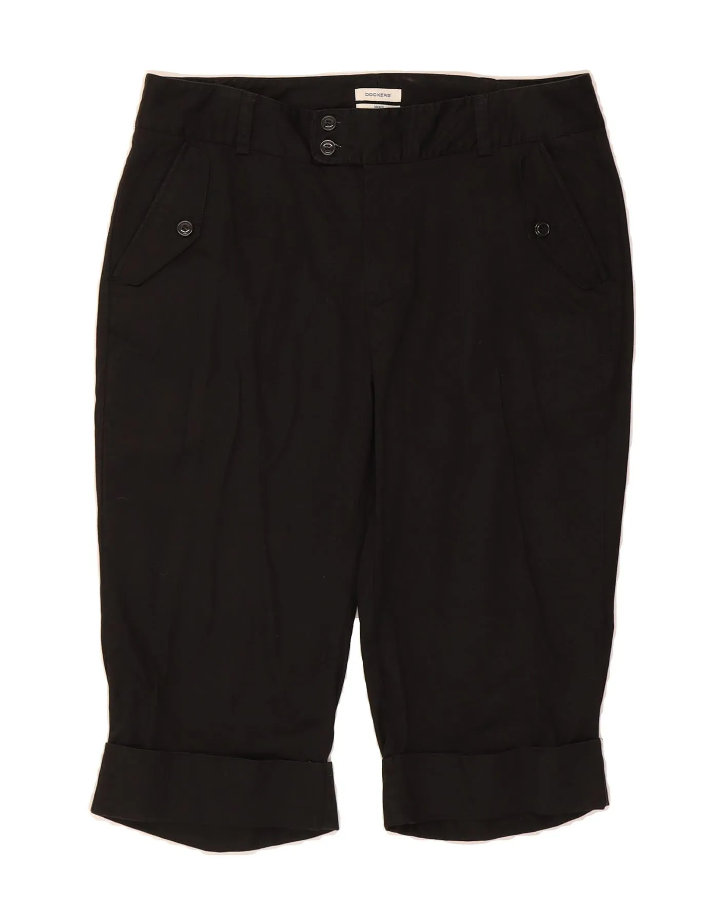Unisex Option DOCKERS Womens Casual Shorts US 12 Large W32  Black Cotton