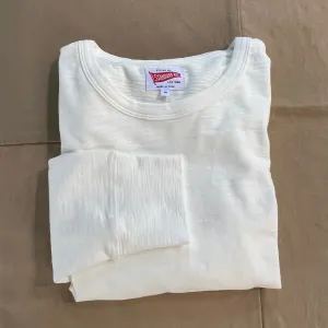 Long-Sleeve Slub T-shirt, White Versatile Wearable