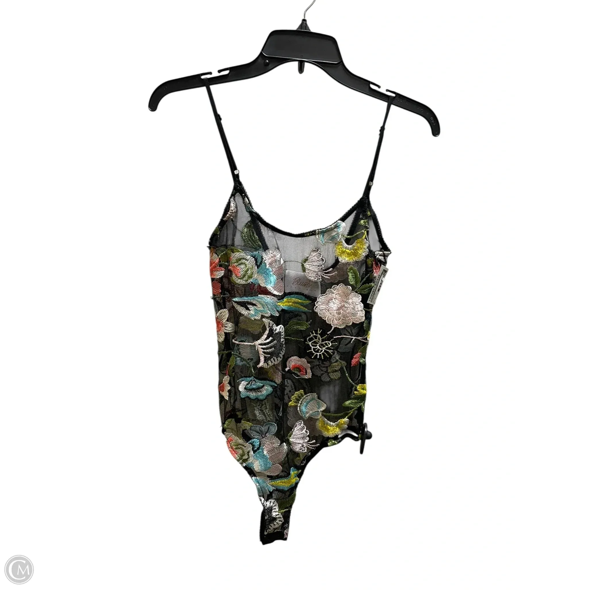 velvet bodysuit Bodysuit By Blush In Floral Print, Size: S