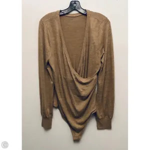 oversized bodysuit low back bodysuit Bodysuit By Abercrombie And Fitch In Brown, Size: Xl
