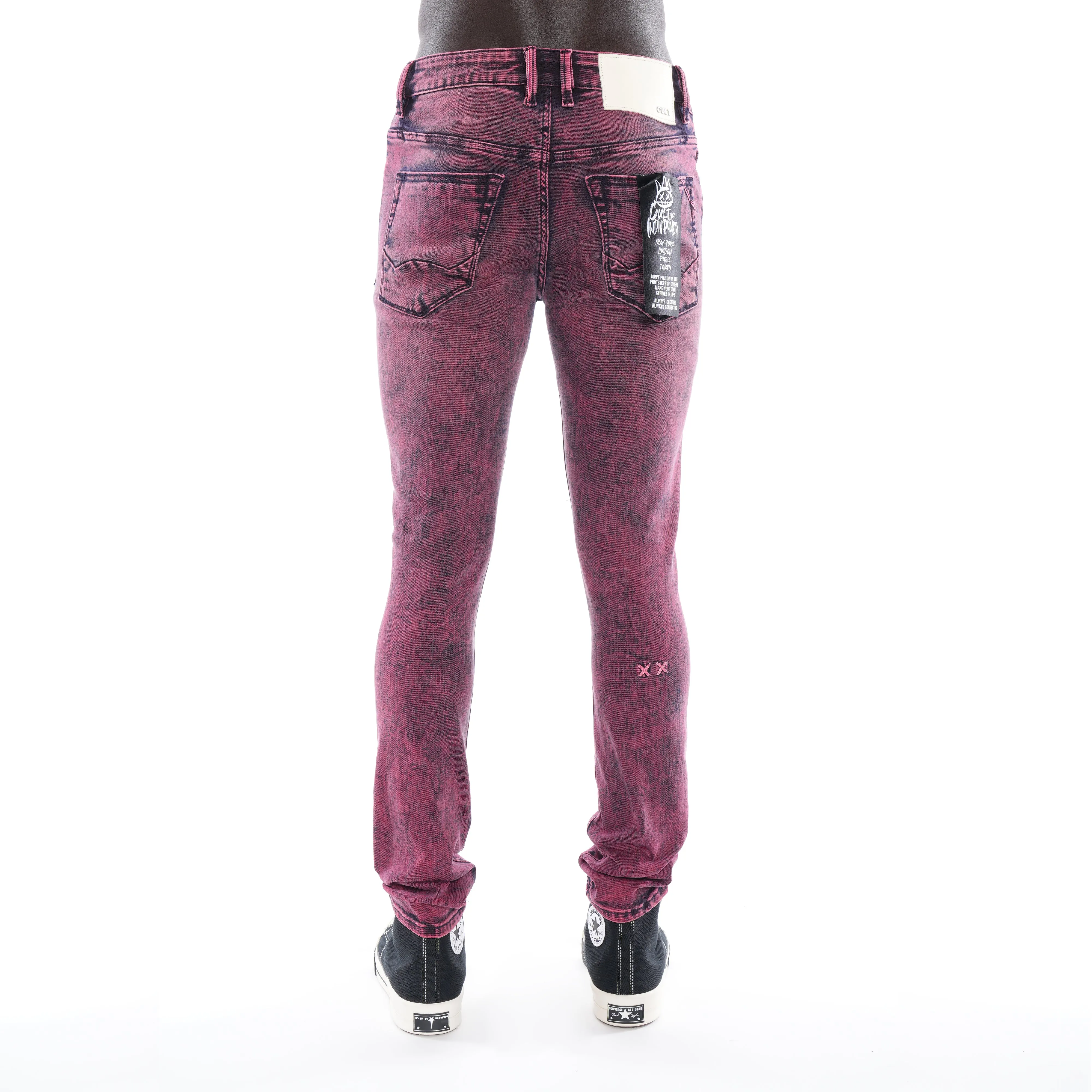 Built For Life Subtle Detail PUNK SUPER SKINNY IN RUBY RED