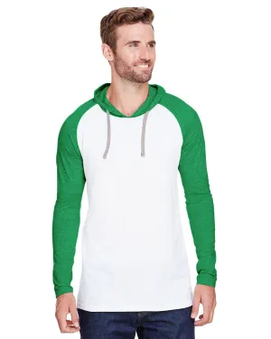 LAT 6917 Men's Hooded Raglan Long Sleeve Fine Jersey T-Shirt Trendy Design