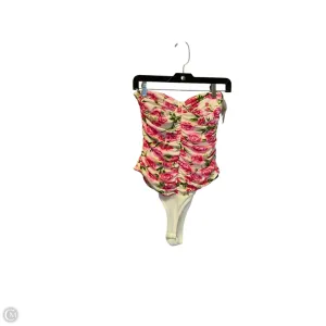 brown bodysuit formal bodysuit Bodysuit By Zara In Floral Print, Size: M