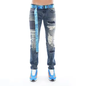Festival Outfit Professional Wear ROCKER SLIM BELTED STRETCH IN DELFT