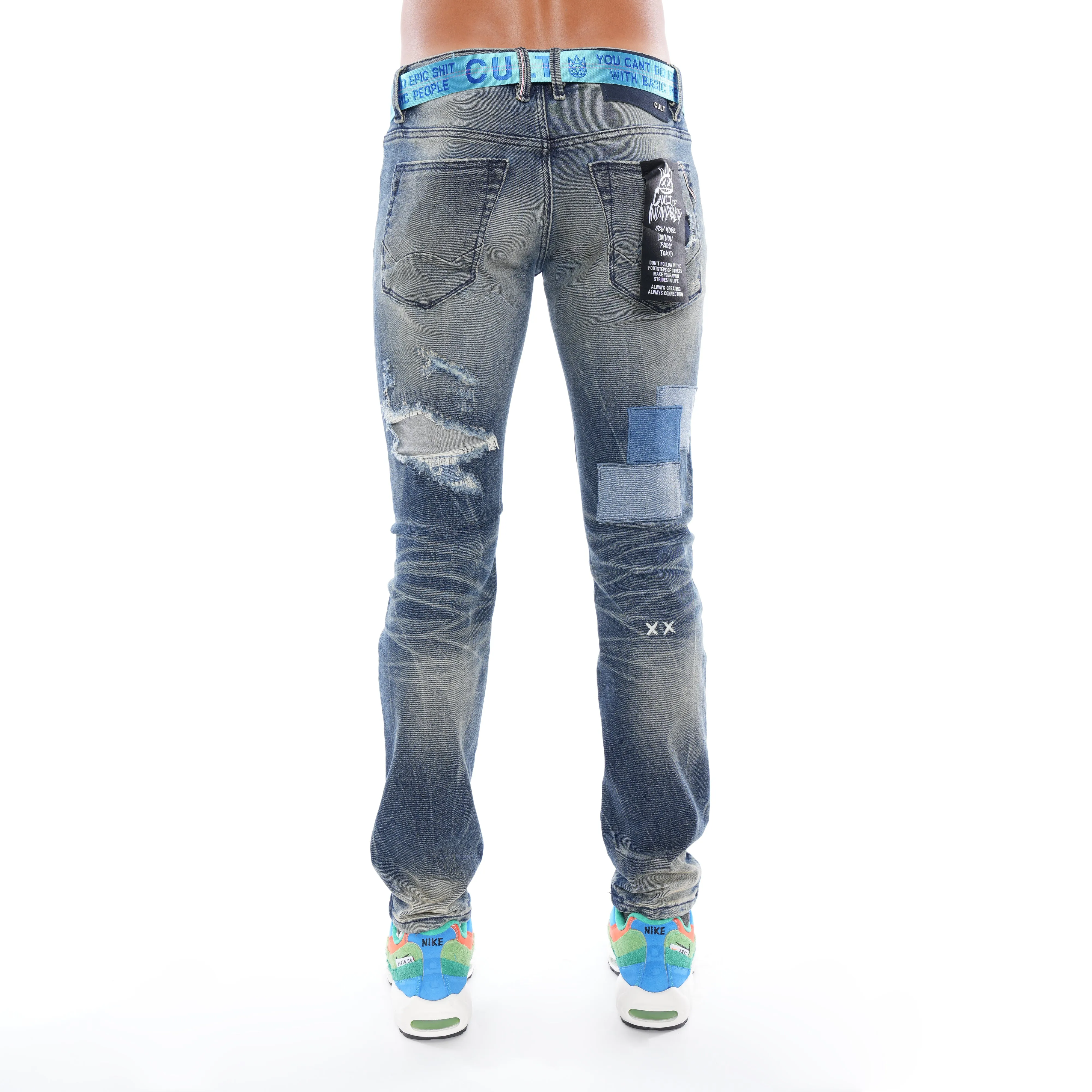 Affordable Autumn Days Breathable Flexible Waistband ROCKER SLIM BELTED STRETCH IN DELFT
