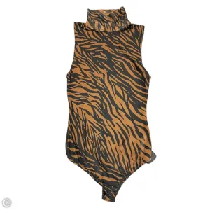 romper style bodysuit Bodysuit By Free People In Animal Print, Size: S