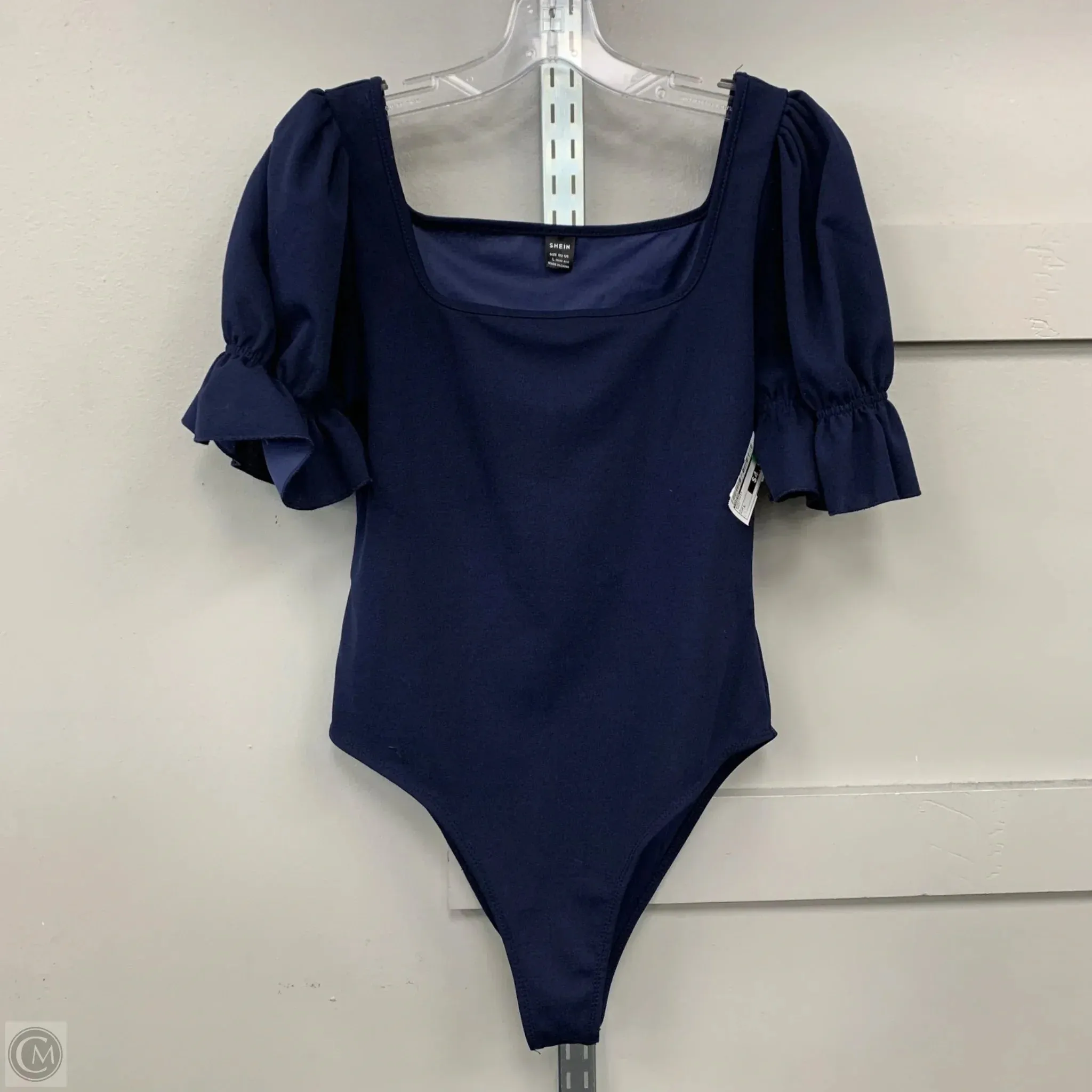pink bodysuit beige bodysuit Bodysuit By Shein In Navy, Size: L