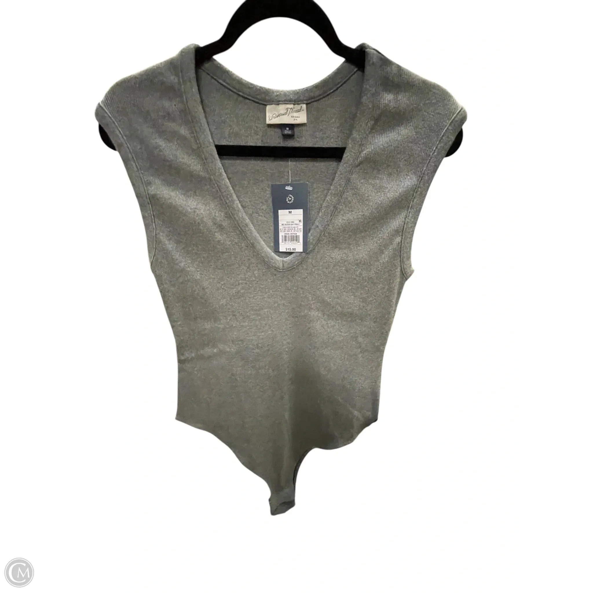 Bodysuit By Universal Thread In Grey, Size: M wardrobe essential bodysuit basic bodysuit