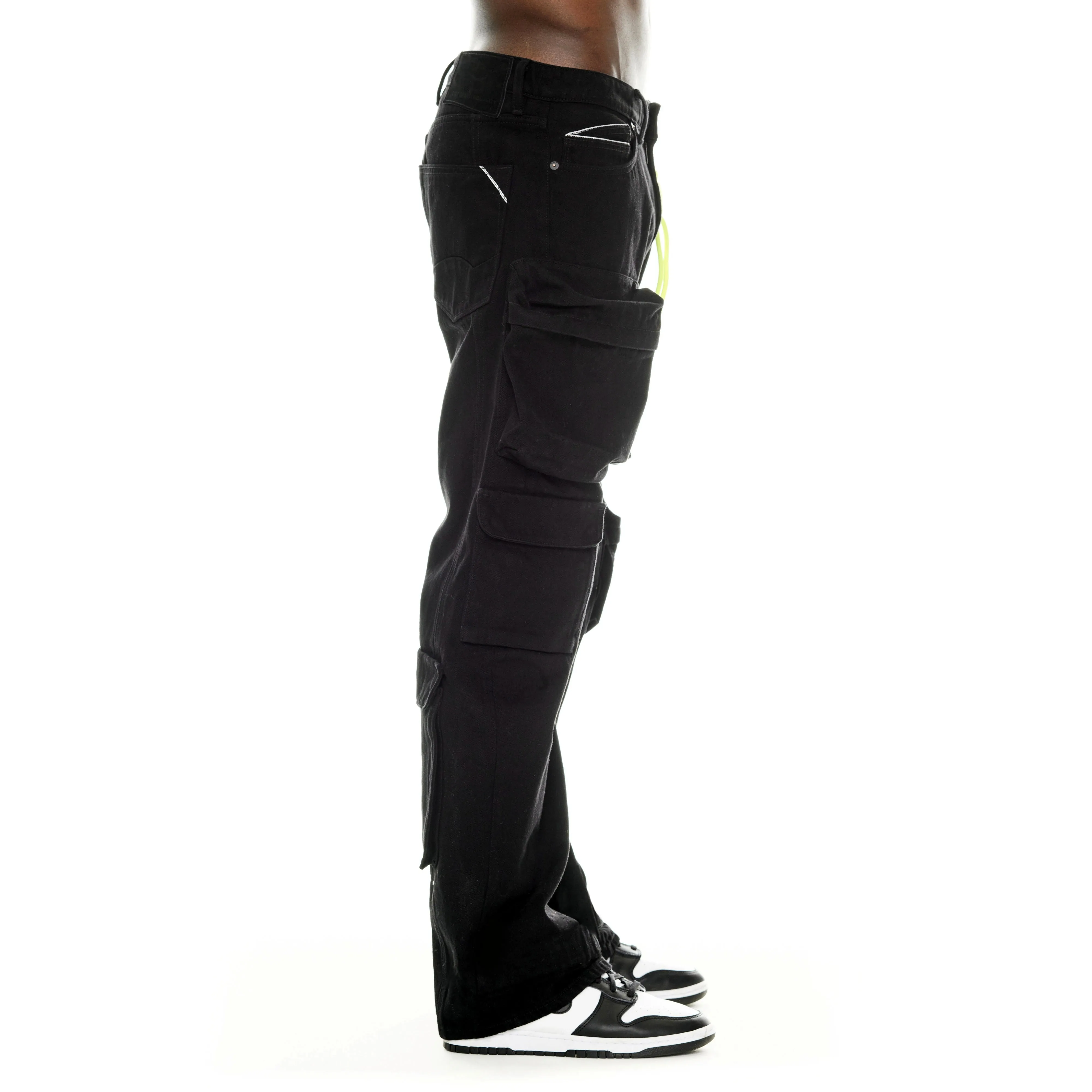Outfit Plan GRUNGE BAGGY CARGO JEANS IN BLACK TWILL