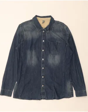 G-STAR Mens Denim Shirt Medium Navy Blue Cotton youth trend