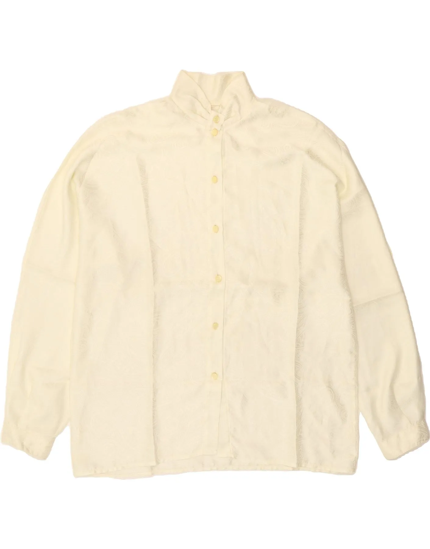 VINTAGE Womens Shirt UK 20 2XL Off White Polyester Graduation Ceremony Layered Design
