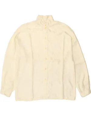 VINTAGE Womens Shirt UK 20 2XL Off White Polyester Graduation Ceremony Layered Design