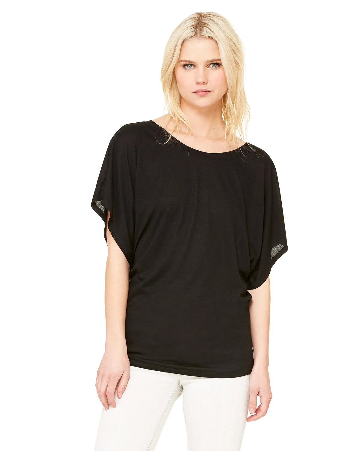 Comfy Look Bella   Canvas 8821 Ladies' Flowy Draped Sleeve Dolman T-Shirt