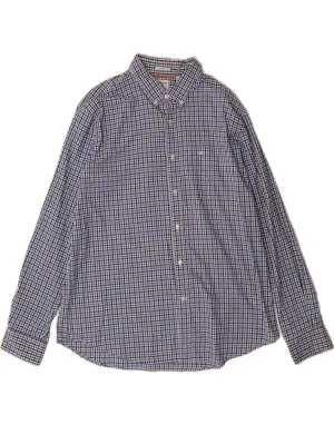 formal dinner DOCKERS Mens Classic Fit Shirt XL Blue Check Cotton