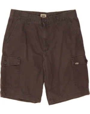 Movement Ready RollUpFasten VANS Mens Cargo Shorts W32 Medium Grey Cotton