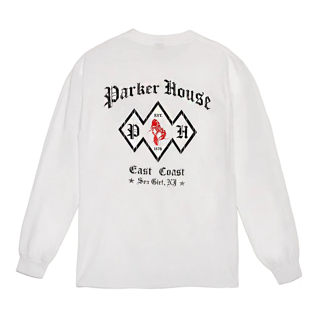 Diamond Back Long Sleeve EcoConscious Processing Crew Neck Design