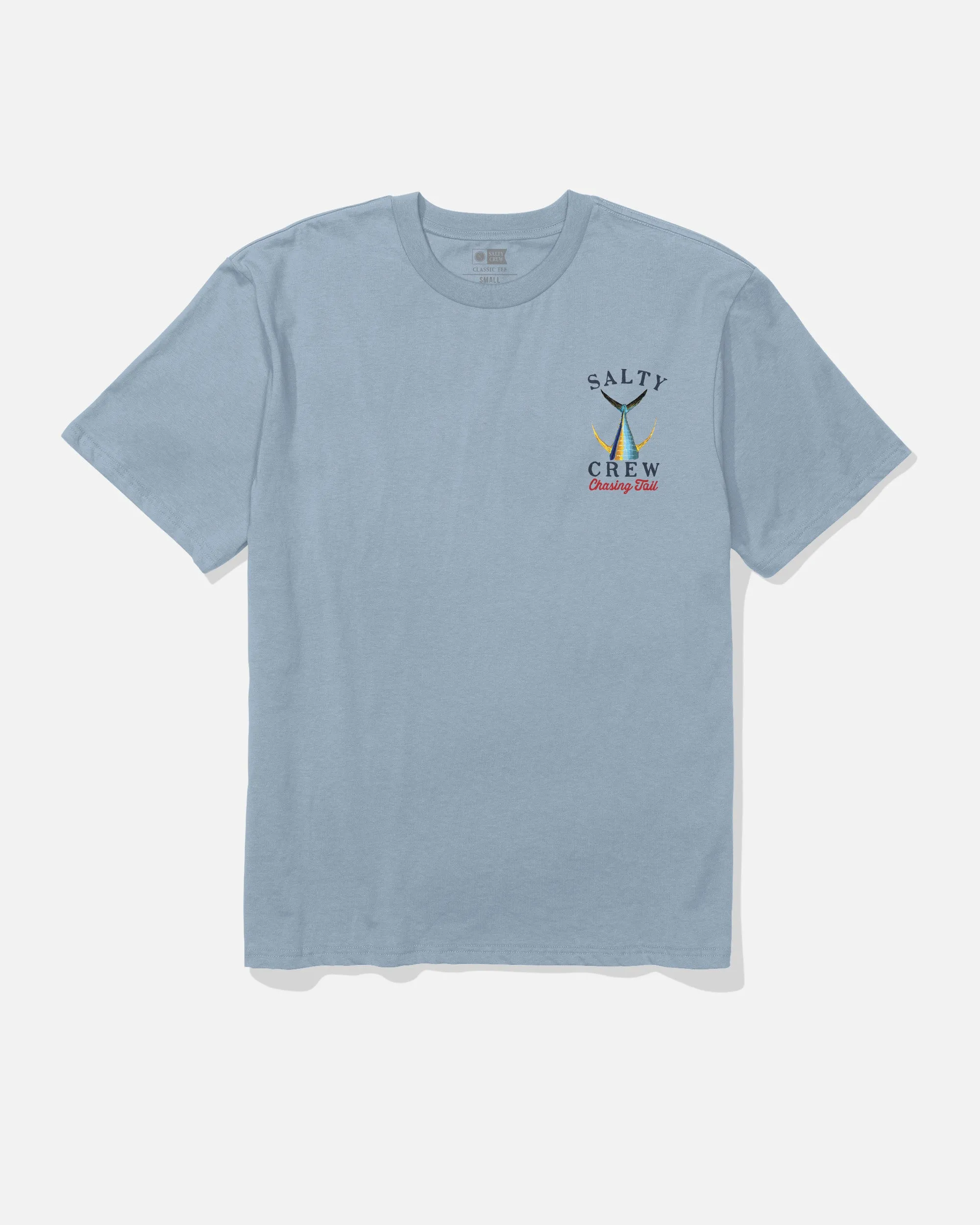 Soft Touch Texture graduation Tailed Classic Tee - Blue Fog