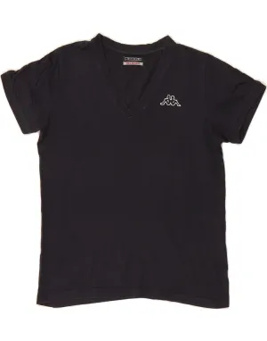 Non Irritating Seams oversized but not shapeless KAPPA Womens T-Shirt Top UK 12 Medium Navy Blue Cotton