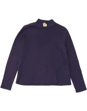 L.L.BEAN Womens BEST SELL Long Sleeve UK 14 Medium Navy Blue Cotton Odor-resistant