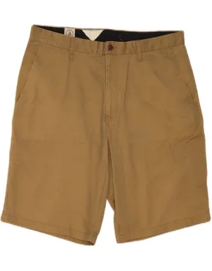 VOLCOM Mens Cargo Shorts W38 XL Brown Cotton Metallic accents hoodie