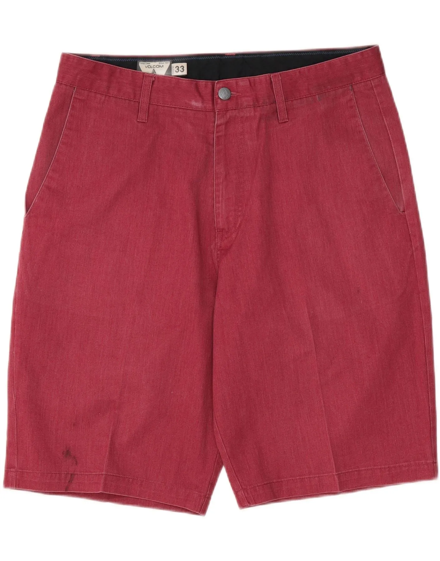 Freedom Movement VOLCOM Mens Chino Shorts W33 Medium  Burgundy Polyester