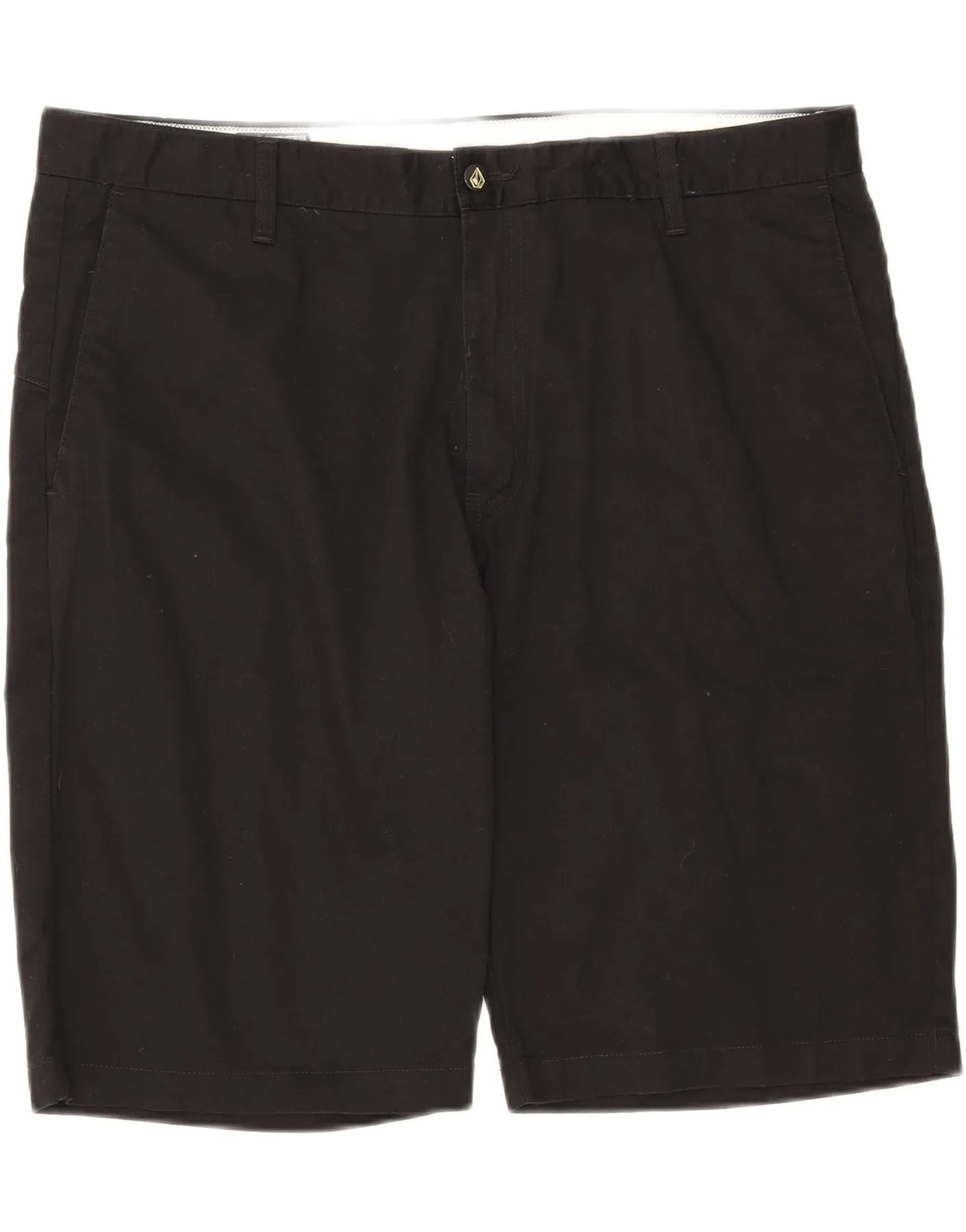 VOLCOM Mens Chino Shorts W38 XL Black Cotton Quick Motion boots