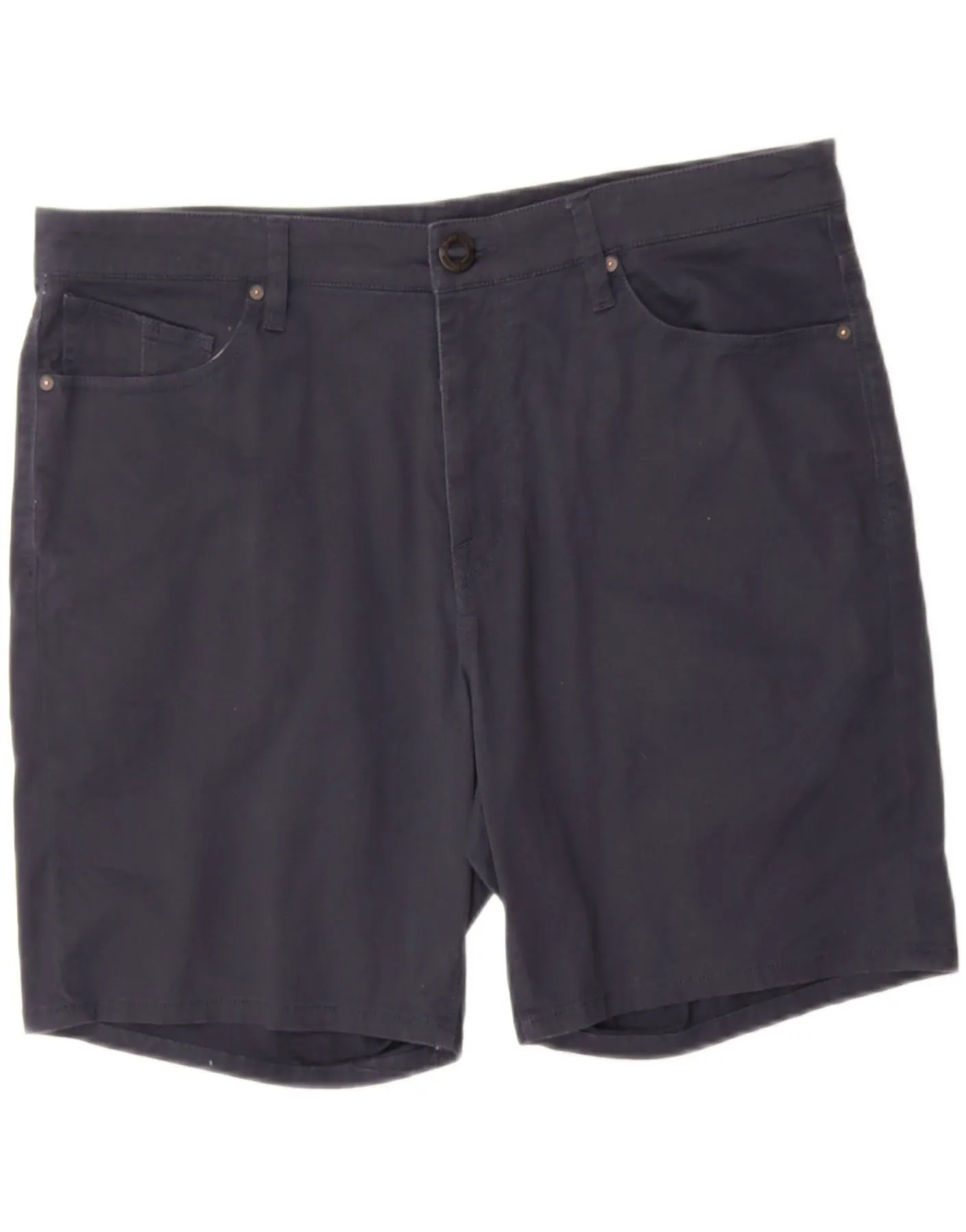 VOLCOM Mens Kinkade Straight Regular Casual Shorts W36 Large  Navy Blue Simple Flex Compact Packable Design