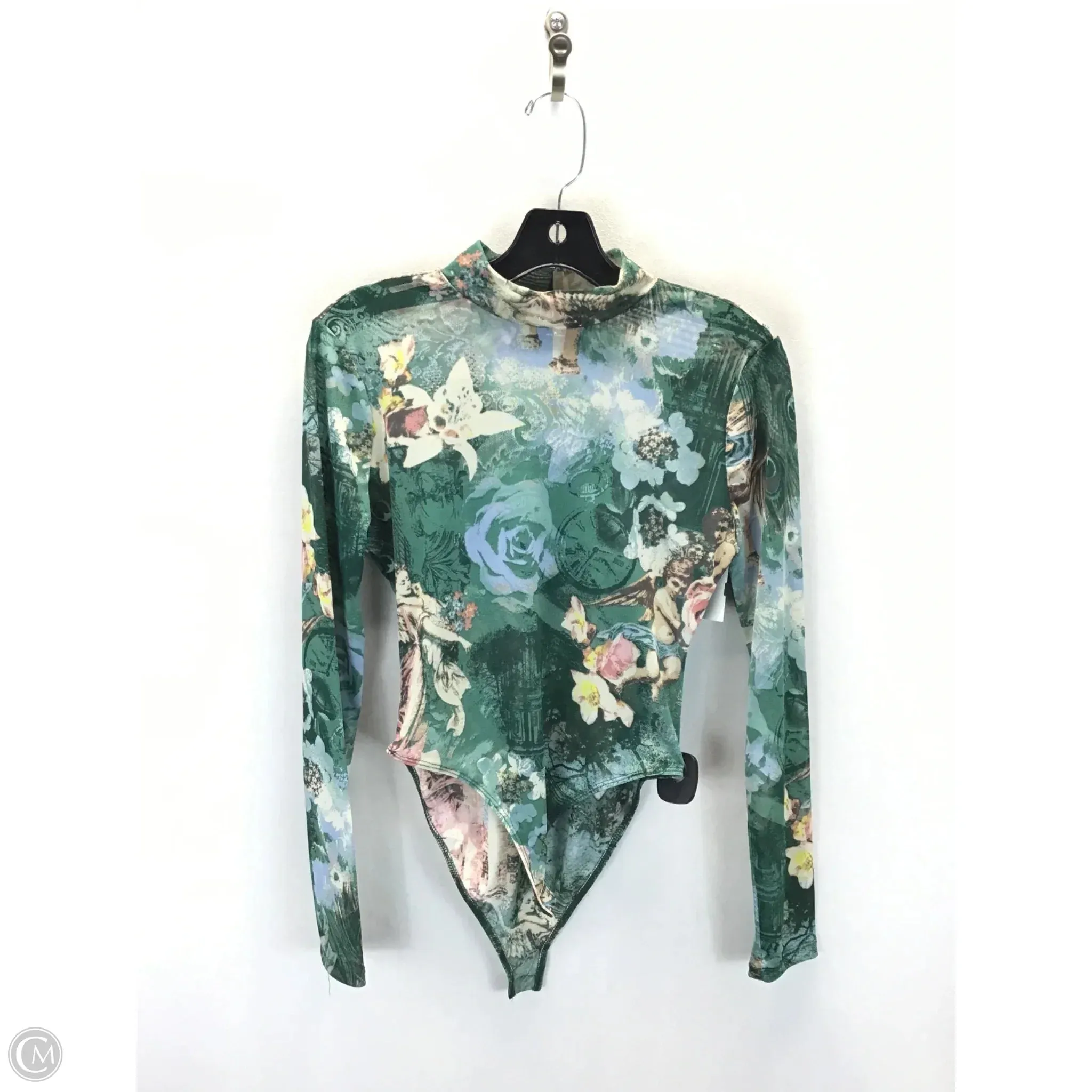 Bodysuit By Clothes Mentor In Floral Print, Size: M winter bodysuit