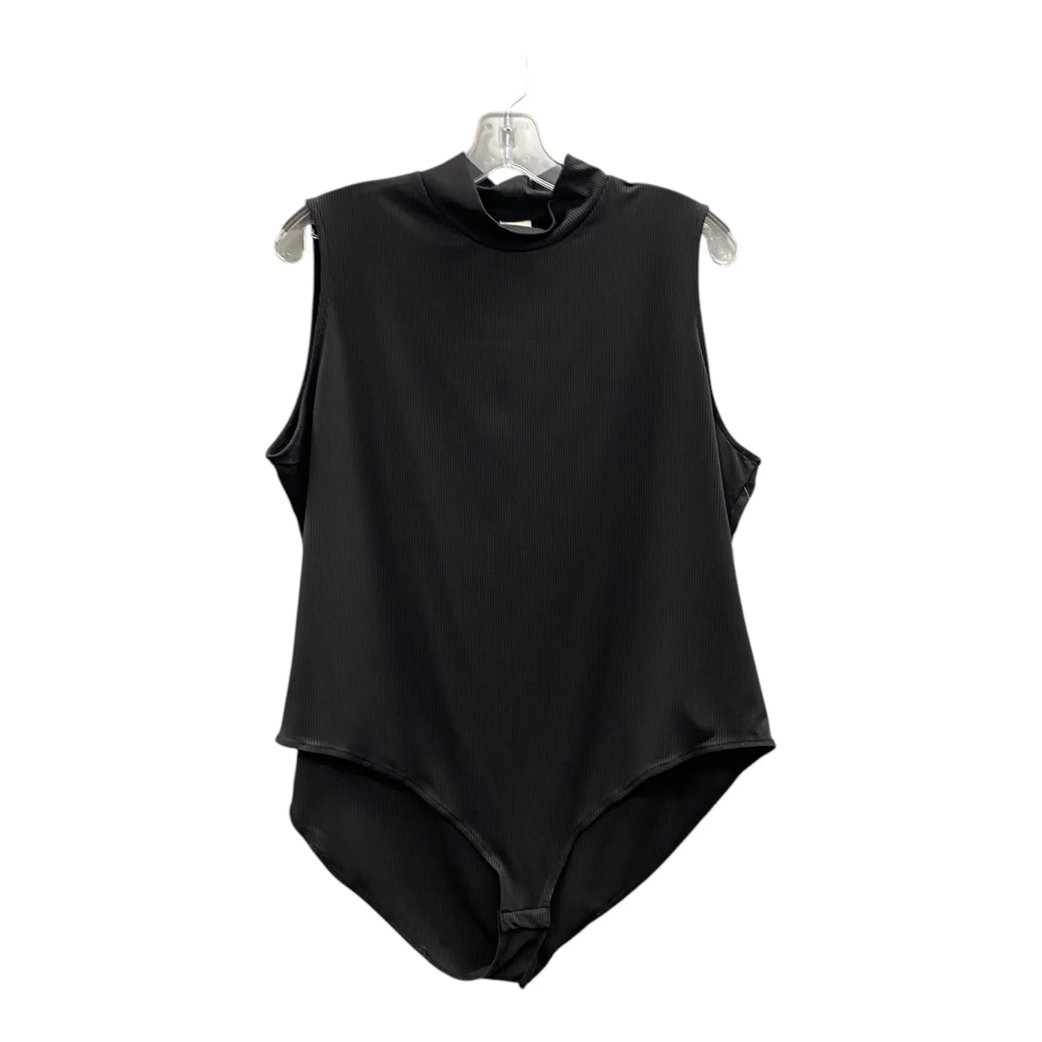 figure hugging bodysuit sleep bodysuit Bodysuit By H&M In Black, Size:1X