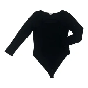 Bodysuit By Kaileigh In Black, Size:Xxl knit bodysuit