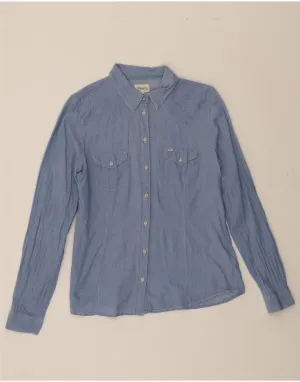 Exclusive Collection WRANGLER Womens Shirt UK 16 Large Blue Spotted Cotton
