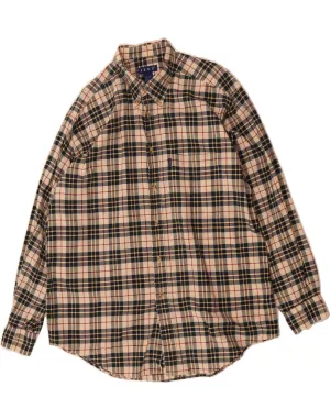 gender-neutral Fitted Cut IZOD Mens Shirt Large Multicoloured Check Cotton