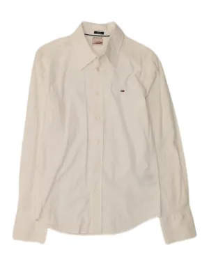 Party Ready Black Tie Optional TOMMY HILFIGER Mens Slim Fit Shirt Medium White Cotton