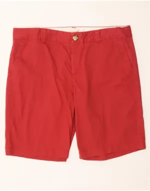 Non Iron Fabric Smart Look DOCKERS Womens Chino Shorts US 14 XL W36  Red Cotton