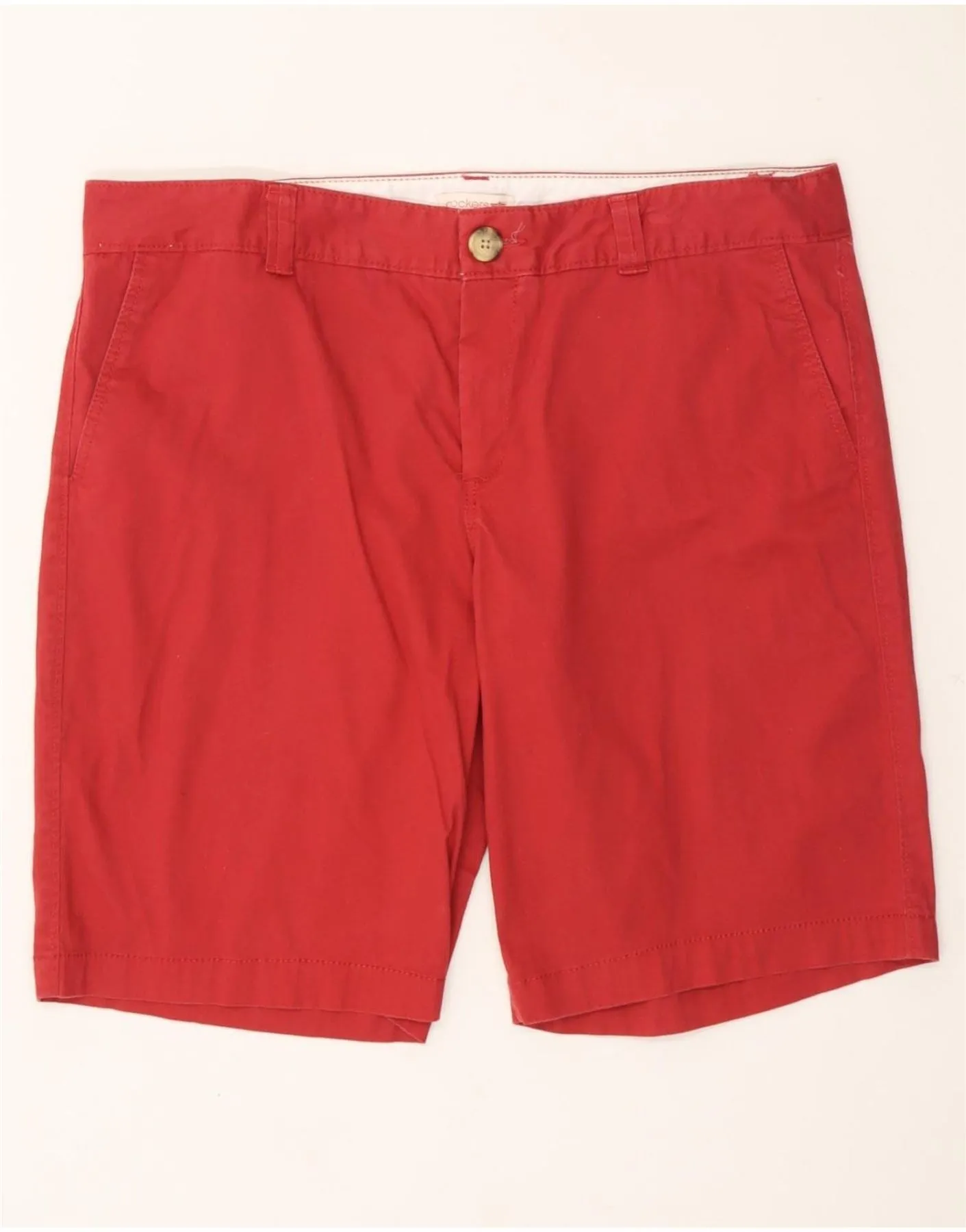 Non Iron Fabric Smart Look DOCKERS Womens Chino Shorts US 14 XL W36  Red Cotton