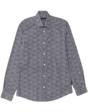 Party outfit Flexible Shoulder Panels FRENCH CONNECTION Mens Shirt Small Blue Floral Cotton