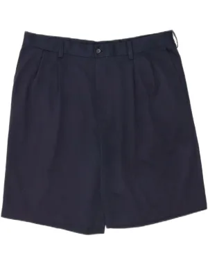 Trendy Mood Quick Access Zip Pockets IZOD Mens Golf Pegged Chino Shorts W38 XL  Navy Blue Polyester
